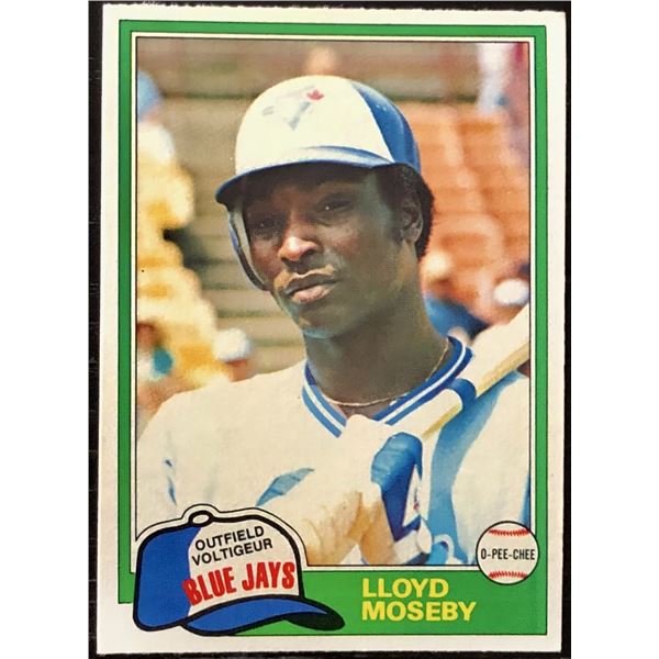 1981 O-PEE-CHEE LLOYD MOSEBY ROOKIE CARD