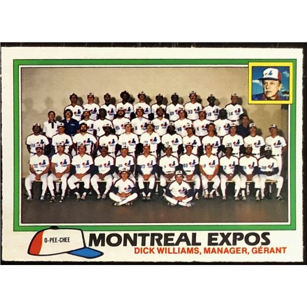 1981 O-PEE-CHEE MONTREAL EXPOS