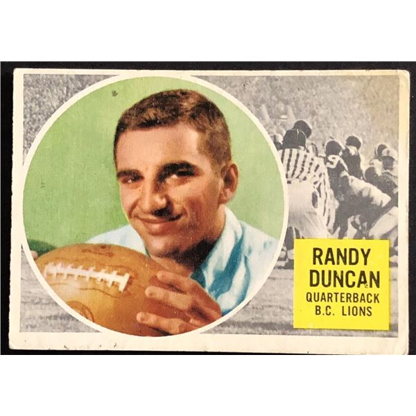 1960 TOPPS CFL RANDY DUNCAN