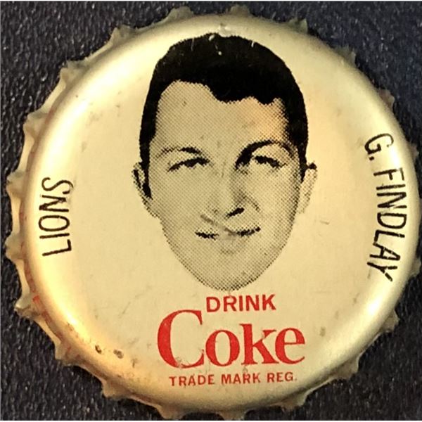 1965 COCA COLA CFL BOTTLE CAPS - GREG FINDLAY