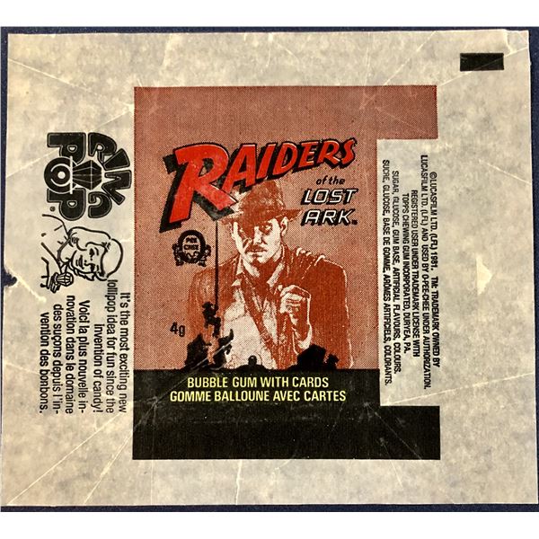 1981 O-PEE-CHEE RAIDERS OF THE LOST ARK WRAPPER