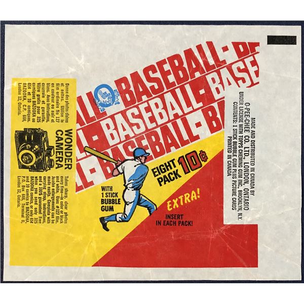 1970 O-PEE-CHEE BASEBALL WRAPPER