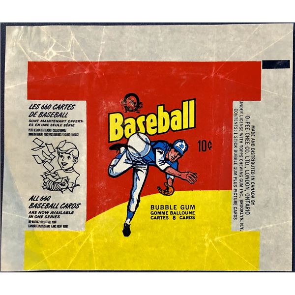 1975 O-PEE-CHEE BASEBALL WRAPPER