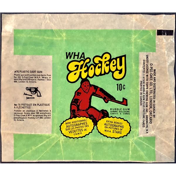 1974-75 O-PEE-CHEE WHA HOCKEY WRAPPER