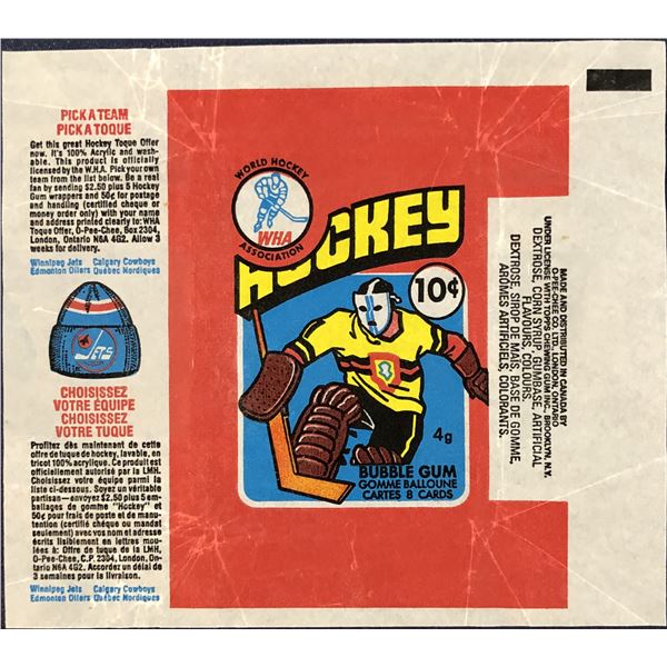 1976-77 O-PEE-CHEE WHA HOCKEY WRAPPER
