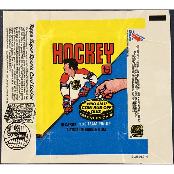 1980-81 TOPPS NHL WRAPPER