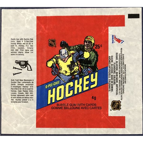 1981-82 O-PEE-CHEE NHL WRAPPER