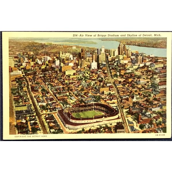 1940 DETROIT MICHIGAN BRIGGS STADIUM POST CARD