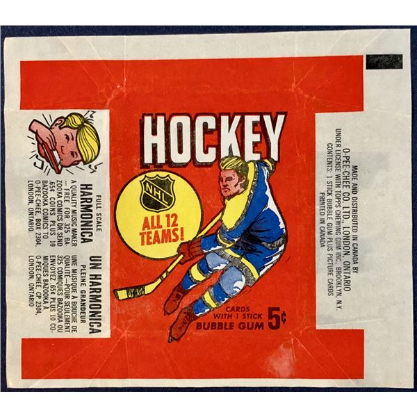 1968-69 O-PEE-CHEE NHL HOCKEY WRAPPER