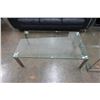 Image 3 : Black 3-Seat Sofa 83" x 20" x 34"H w/ 2 Clear Tables, Misc Sizes