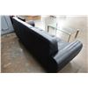 Image 9 : Black 3-Seat Sofa 83" x 20" x 34"H w/ 2 Clear Tables, Misc Sizes
