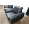 Image 10 : Black Loveseat 61" x 21" x 33"H & Matching Armchair 38" x 21" x 33"H