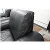 Image 11 : Black Loveseat 61" x 21" x 33"H & Matching Armchair 38" x 21" x 33"H