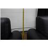Image 19 : Black Loveseat 61" x 21" x 33"H & Matching Armchair 38" x 21" x 33"H