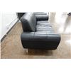 Image 5 : Black Loveseat 61" x 21" x 33"H & Matching Armchair 38" x 21" x 33"H