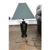 Image 12 : Black Loveseat 60" x 20" x 32"H & Table Lamp w/ Shade