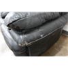 Image 5 : Black Loveseat 60" x 20" x 32"H & Table Lamp w/ Shade