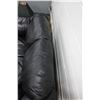 Image 7 : Black Loveseat 60" x 20" x 32"H & Table Lamp w/ Shade