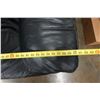 Image 9 : Black Loveseat 60" x 20" x 32"H & Table Lamp w/ Shade