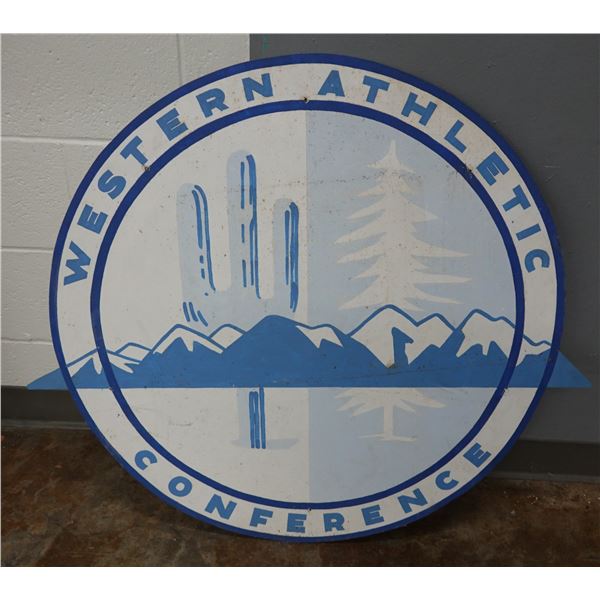 Round Western Athletic Conference Sign 32" Dia