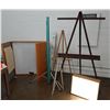 Image 1 : Multiple Easels, Projector Screen & White Board Cabinet, Misc Sizes