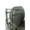 Image 8 : Qty 2 Round Table Dollies w/ 6 Round Tables 60" Dia