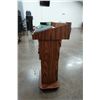 Image 6 : Wooden Podium Stand w/ Amplivox Sound System Base 22" x 17" x 44"H