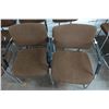 Image 3 : Qty 6 Metal Chairs w/ Upholstered Seats & Backs  21" x 19" x 32"H