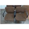 Image 2 : Qty 6 Metal Chairs w/ Upholstered Seats & Backs  21" x 19" x 32"H