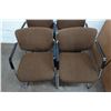 Image 3 : Qty 6 Metal Chairs w/ Upholstered Seats & Backs  21" x 19" x 32"H