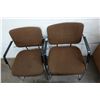 Image 4 : Qty 6 Metal Chairs w/ Upholstered Seats & Backs  21" x 19" x 32"H
