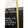 Image 6 : Aloha Stadium Letter Board on Pedestal Stand 24" x 51"H  w/ Letters