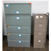 Image 1 : Metal 4-Drawer Filing Cabinet 18" x 28" x 52"H & Lateral 6-Drawer File 36" x 20" x 65"H