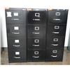 Image 1 : Qty 3 McDowell & Craig Black 4-Drawer Filing Cabinets 18" x 28" x 52"H