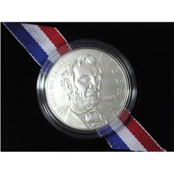 2009 Lincoln Commemorative UNC Silver Dollar