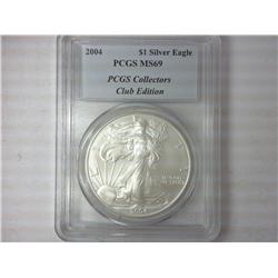 2004 American Silver Eagle PCGS MS69