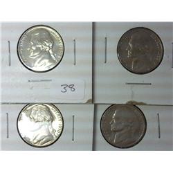 1968-S, 69-S, 70-S And 71-S Jefferson Nickels