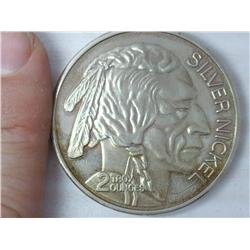 2 Troy Oz. "Big Nickel" .999 Fine Silver Round