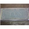 Image 2 : 1864 $10 Confederate States Of America Note