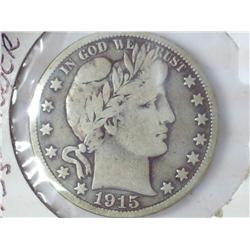 1915-S Barber Half Dollar (Fine)