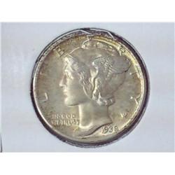 1938 Mercury Dimes (UNC)