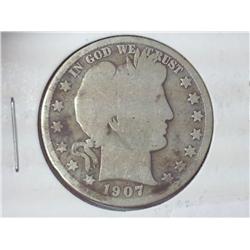 1907-O Barber Half Dollar