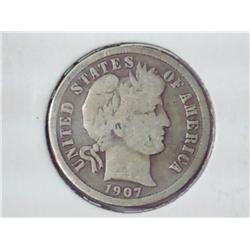 1907 Barber Dime