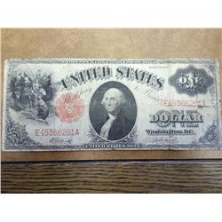 1917 Large Size $1 US Red Seal Note