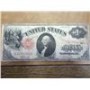 Image 1 : 1917 Large Size $1 US Red Seal Note