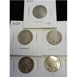 5-1927 Buffalo Nickels