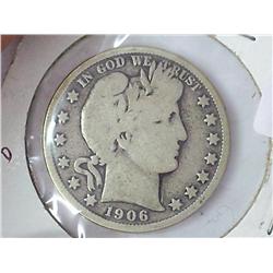 1906-D Barber Half Dollar