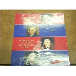 2007 US Mint Presidential Dollar Coin UNC Set