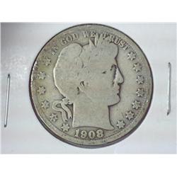 1908-O Barber Half Dollar