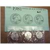 Image 2 : 1981-P/D/S SBA Dollar Souvenir Set (UNC)